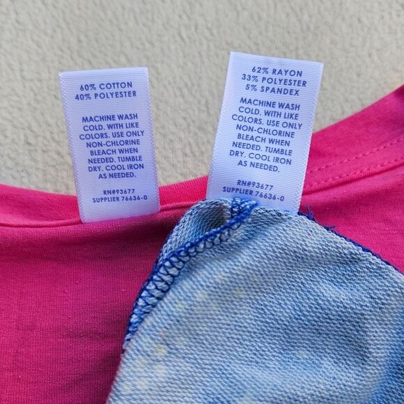 Sleep Chic Merry Vibes Pink and Blue PJ Set Size 3X - Picture 7 of 16